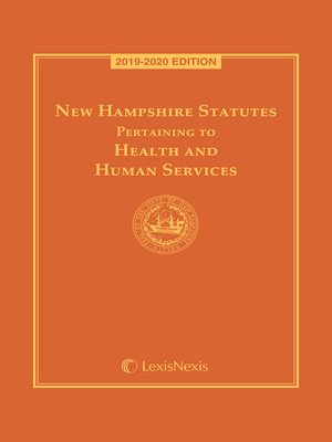 cover image of New Hampshire Statutes Pertaining to Health and Human Services